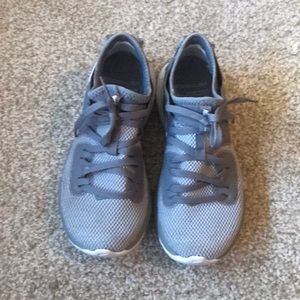 Grey Nike flex running shoes